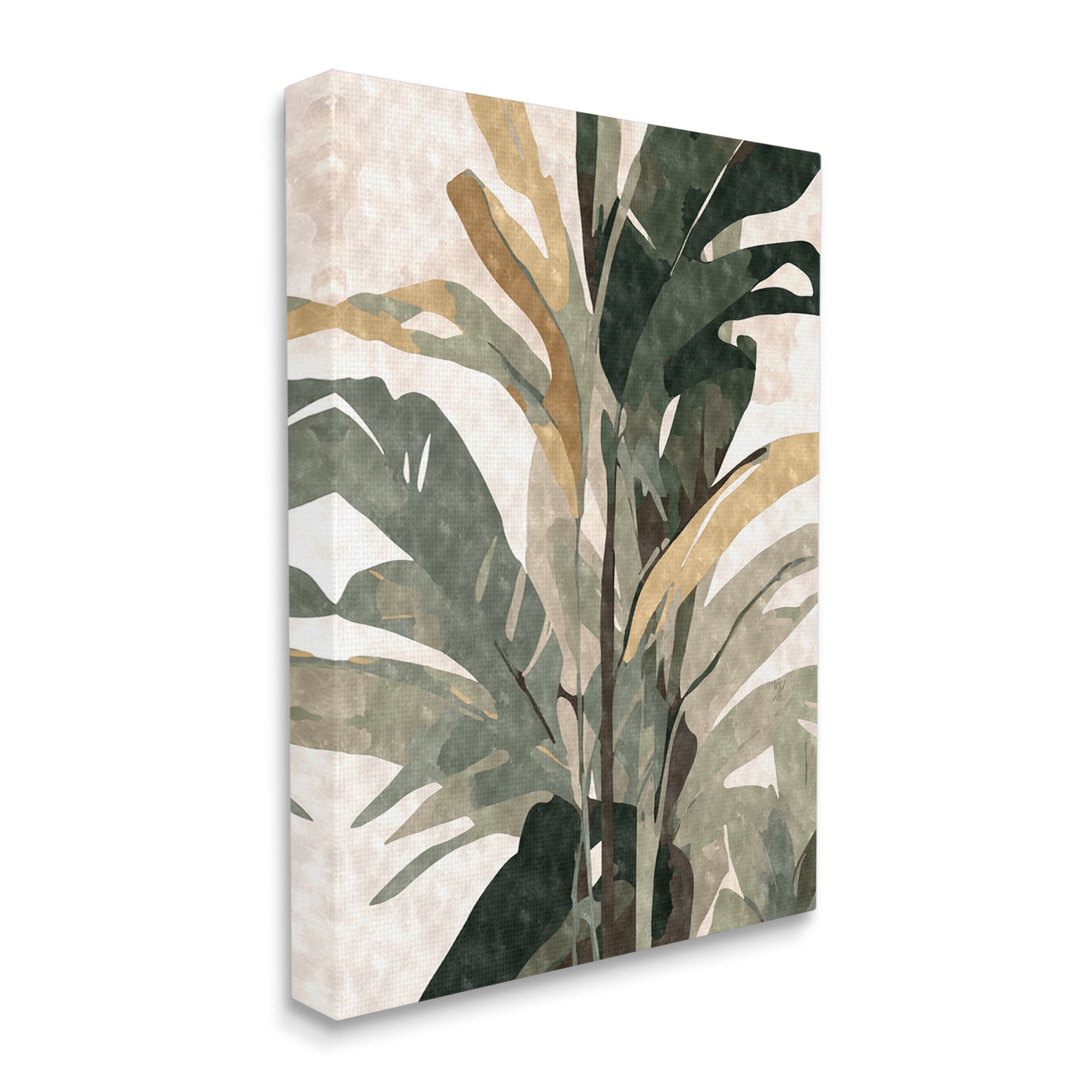 Stupell Industries Palm Plant Abstraction Botanical & Floral Painting Gallery Wrapped Canvas Art Print Wall Art, 30 x 40