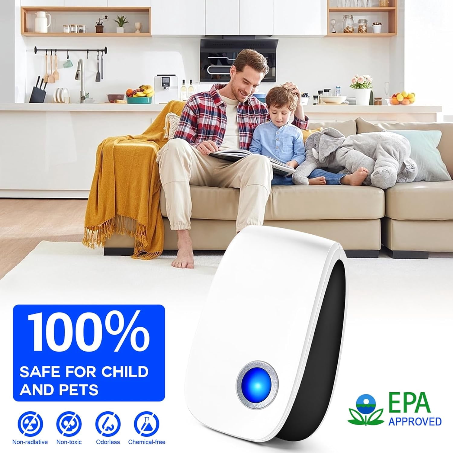 2026 Upgraded Electronic Pest Control Plug in Indoor, 12 Packs Ultrasonic Pest Repeler for Roach, Rodent, Mouse, Bugs, Ant, Mosquito, Mice, Spider Repelent for House, Kitchen, Garage, Warehouse