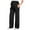 Black, variant on Fnooota Maternity Pants over The Belly, Casual Cotton High Waisted Relaxed Fit Straight Leg Pants Black Size S