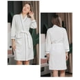 thumbnail image 2 of Couple's Waffle Knit Robes Lightweight Full-Length Spa Robes For Women Kimono Bathrobe Fast-Drying, 2 of 6