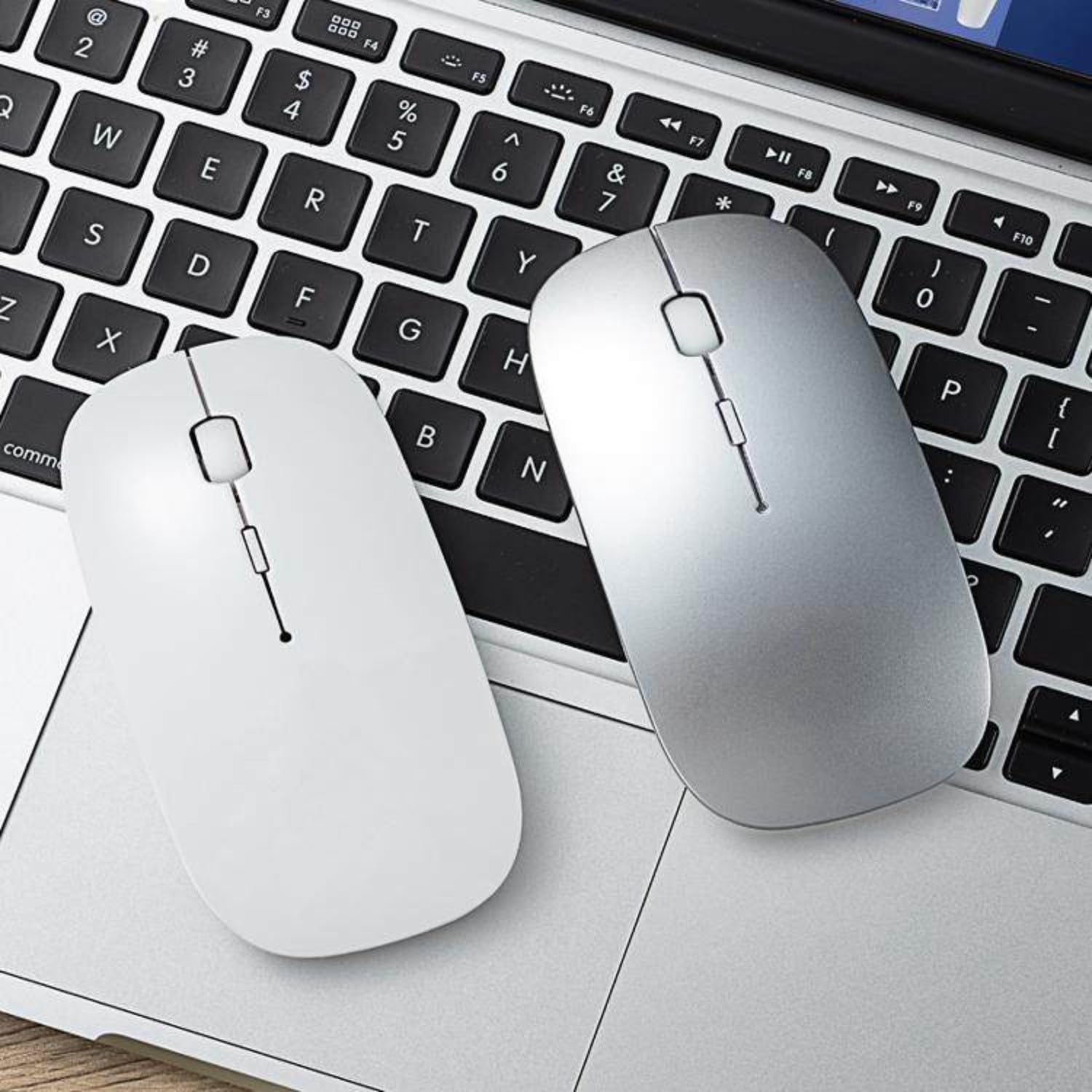 Wireless Bluetooth Silent Mouse for MacBook, Rechargeable Compatible with MacBook Air/Pro M1 M2 M3 Laptop