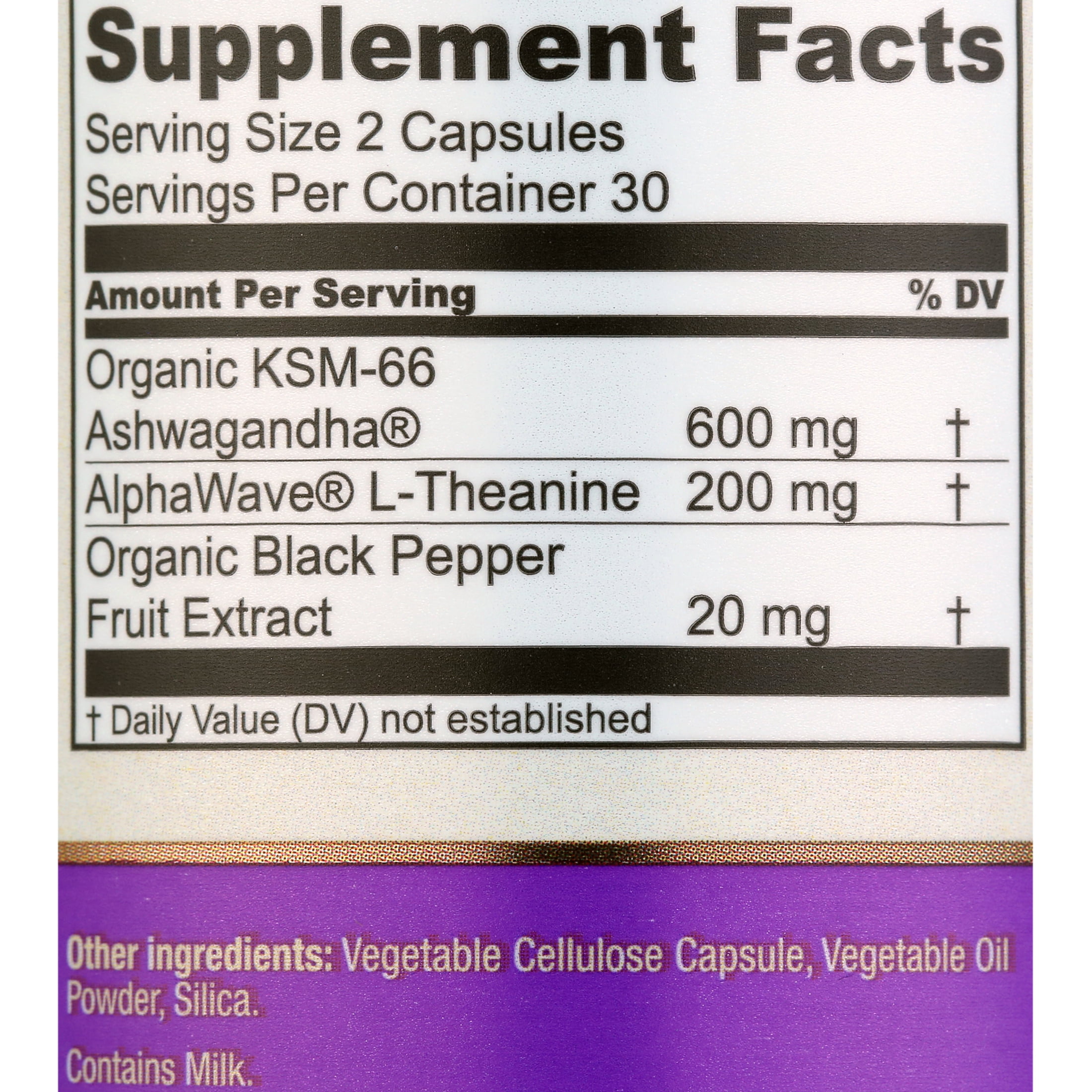 Live Conscious ZenWell KSM-66 Ashwagandha & L-Theanine, Stress Relief, Sleep & Brain Health Support, 60 Capsules (2-pack)