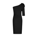 thumbnail image 5 of DAFEI Robe Femme Mini Évasée Fête Mariage Manches Longues Robes Robes pour Femmes, 5 of 5