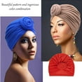 thumbnail image 4 of Qarigey Turbante Nudo Interior Hijab Frente Color sólido Estilo simple Estiramiento Plisado Pañuelo para la cabeza Sombrero universal Gorro Boda Sombreros Rojo Qarigey AP011272-01B, 4 of 6