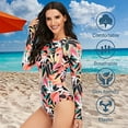 thumbnail image 3 of One-piece long-sleeved surfing suit sunscreen female swimsuit hot spring diving suit sexy swimsuit-xl, 3 of 5