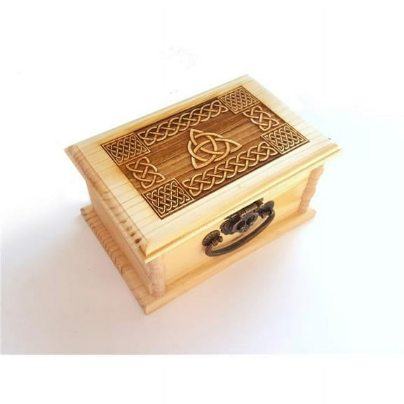Celtic Trinity Knot Engraved Wooden Box