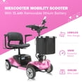 thumbnail image 2 of Mbxcooter 15 Miles 4-Wheel Mobility Scooter for Adults/Seniors, Foldable Compact Elderly Scooter with Removable Basket, Cup Holder, 350W Powered Electric Wheelchair Device w/360WH Battery, 2 of 10
