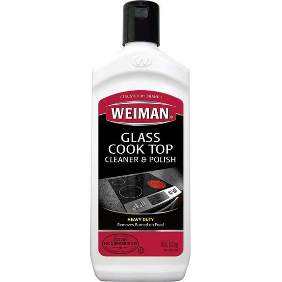 Weiman Glass Cooktop Cleaner & Polish Heavy Duty Stove Eco Friendly 10 oz Bottle