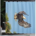thumbnail image 3 of Ambesonne Idaho Shower Curtain, American Bald Eagle Photo, 69"Wx84"L, Olive Green and Sky Blue, 3 of 4