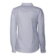 thumbnail image 3 of Women's-Cutter & Buck  Gray Charlotte FC Stretch Oxford Stripe Tri-Blend Long Sleeve Button-Up Shirt, 3 of 3