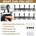 thumbnail image 6 of Aovky Wall Mounted Coat Rack, 2 Pack 16 Inch Heavy Duty Stainless Steel Wall Hook Rack with 5 Triple Hooks, 6 of 7