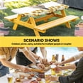 thumbnail image 6 of Modern Elephants Table Cloths for 8 Foot Rectangle Tables, Spring Summer Watercolor Sunflowers Daisy Patio Waterproof Elastic Fitted Tablecloths, Washable Rectangular Table Cover for Camping, 6 of 8