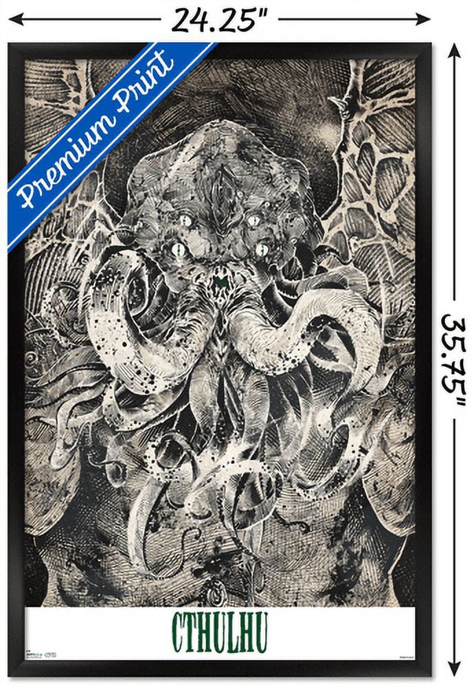 Cthulhu Wall Poster, 22.375" x 34", Framed