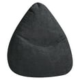 thumbnail image 1 of Gouchee Home Alfa Black Bean Bag Chair – Soft Velour Polyester Fabric with Polystyrene Bead Filling, Suitable for Adults and Teens, Lightweight & Portable Seating for Dorm or Living Room, 1 of 7