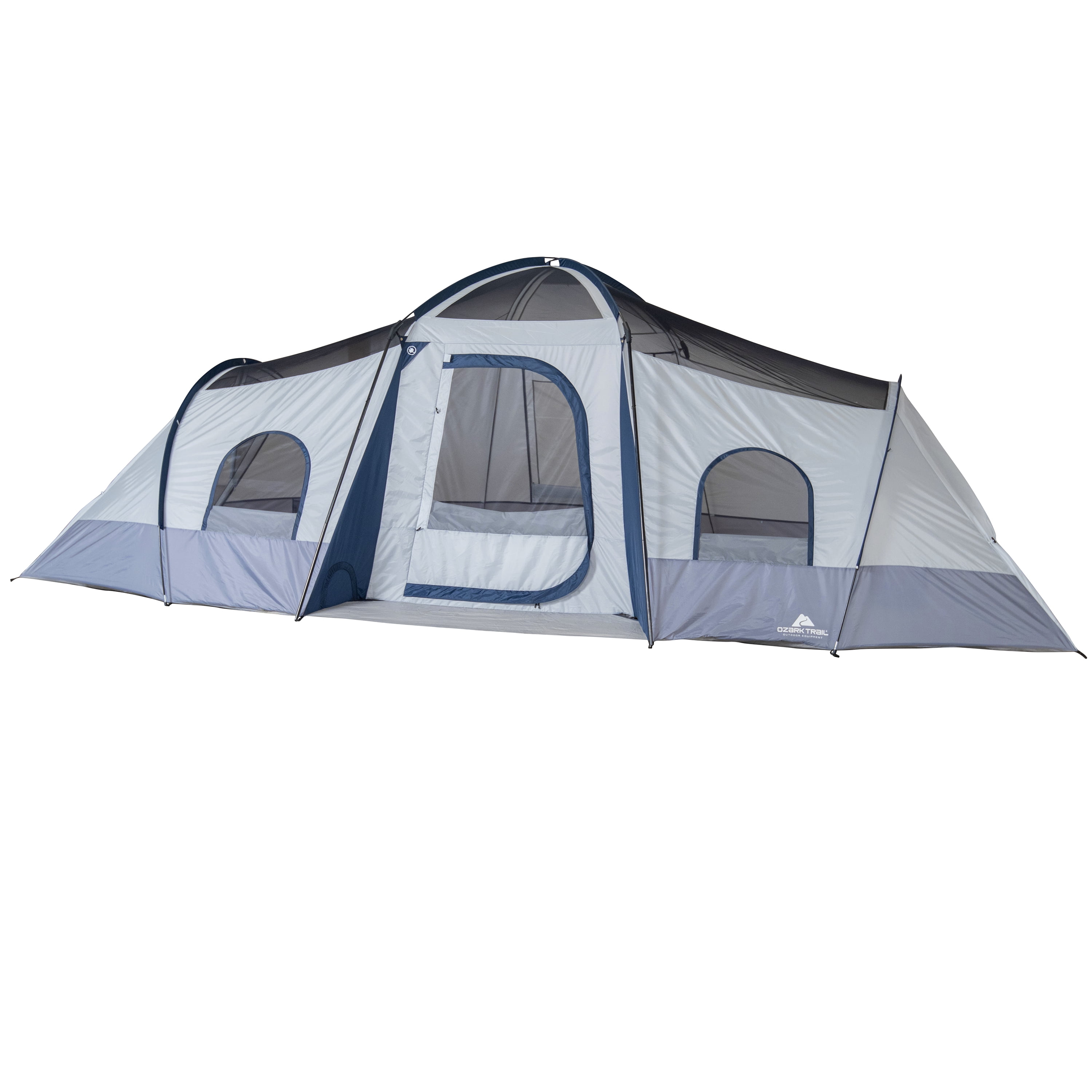 Ozark Trail 10 Person 3 Room Cabin Tent With 2 Side Entrances