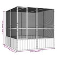 thumbnail image 2 of vidaXL Bird Cage Anthracite 84.1"x85.6"x83.3" Galvanized Steel, 2 of 6