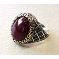 thumbnail image 3 of Red Onyx Mans Ring, Natural Red Onyx Gents Ring, December, Silver Jewelry, 925 Silver Ring, Birthday Gift, Heavy Mens Ring, Arabic Design, Ottoman Style Ring, Christmas, Turkey Mens Signet Ring, 3 of 6
