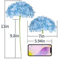 thumbnail image 4 of Viworld 10pcs Artificial Flowers Hydrangea Silk Fake Flowers Heads with Stems, Wedding Home Party Shop Baby Shower Bedroom Aesthetic Decor, Sky blue, 4 of 7