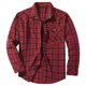 thumbnail image 3 of Camisas Para Hombre XXL Abrigo a cuadros de manga larga sin capucha para hombre, camisa con botones de y bolsillo, estilo informal Retro occidental para otoño (Red, XL), 3 of 5