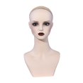 thumbnail image 3 of Cabeza de maniquí femenina, soporte de exhibición de peluca, estable, suave y realista, soporte para pendientes, gafas, diademas y bufandas., 3 of 9