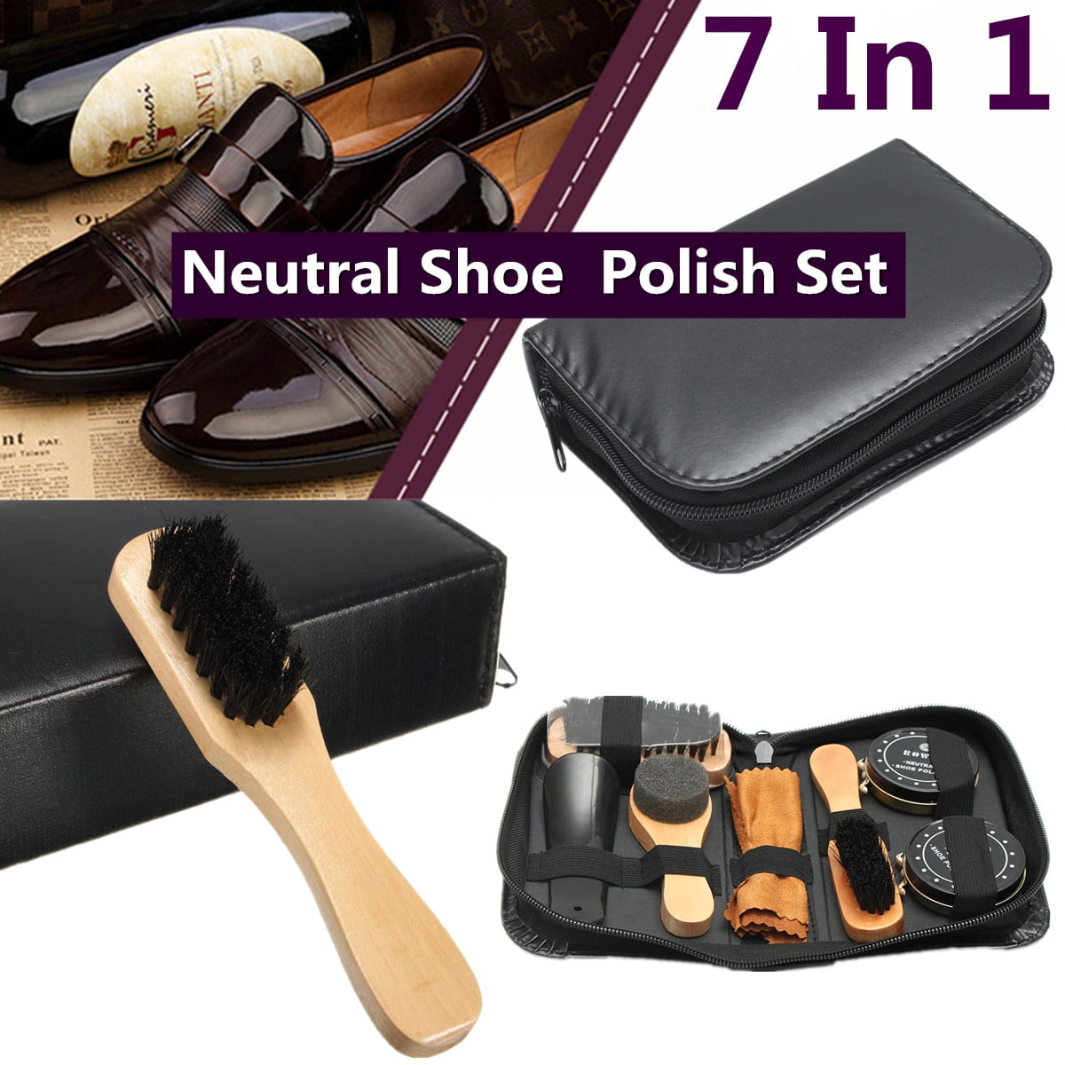 shoe polish brush set