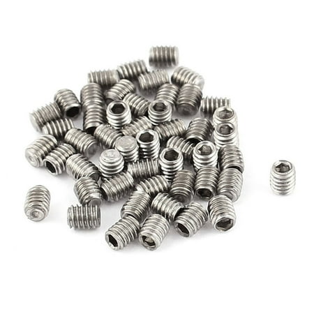 

50Pcs M2.5 x 3mm Stainless Steel Hex Socket Set Grub Screws Headless Cup Point