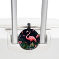 thumbnail image 3 of Flamingo Tropical Rainforest 2Pcs PU Leather Round Luggage Tags with Privacy Cover and Name ID Tag for Suitcase, Handbags, Backpacks, School Bags, 3 of 6