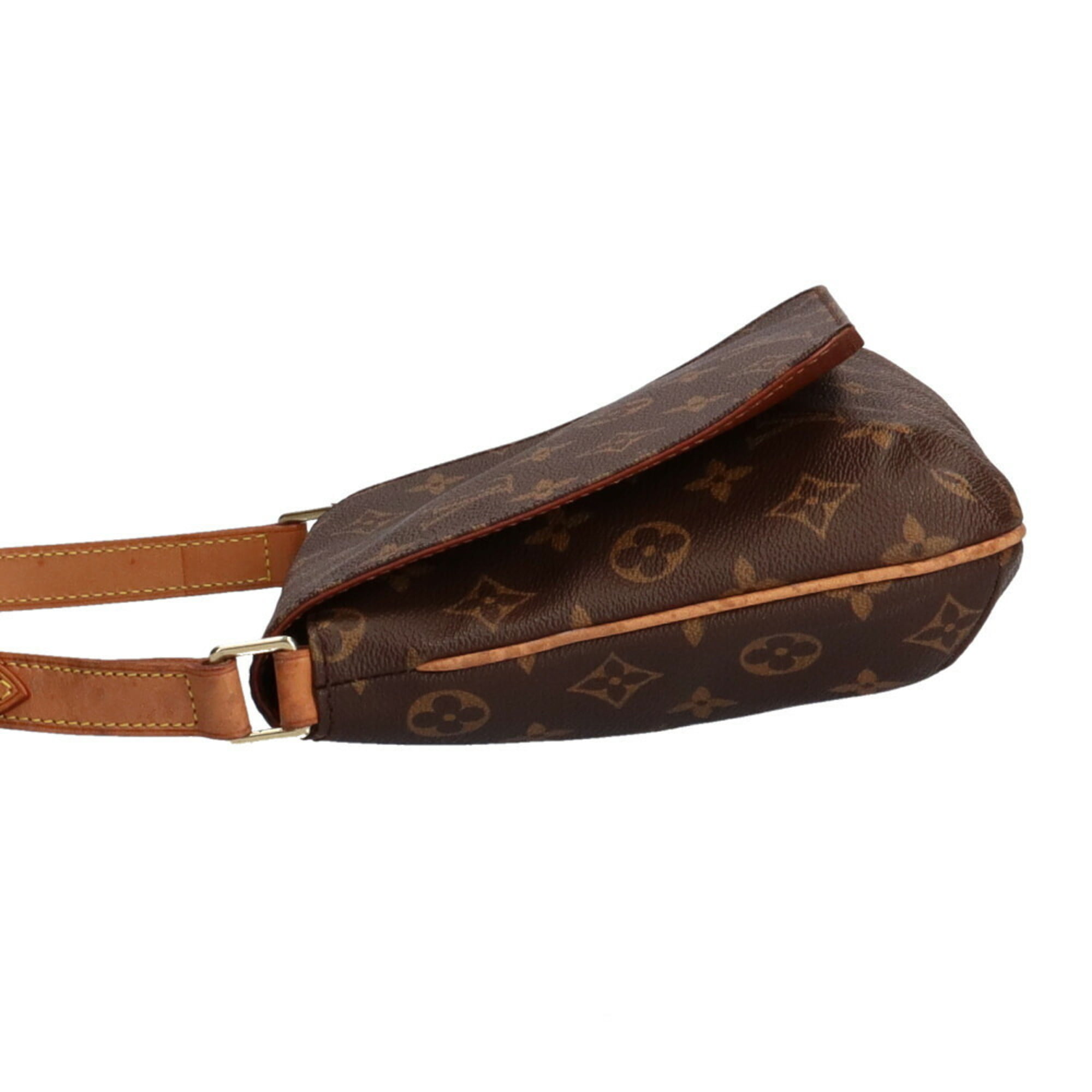 Louis Vuitton Musette Tango Handbag Monogram Canvas Brown 2072372