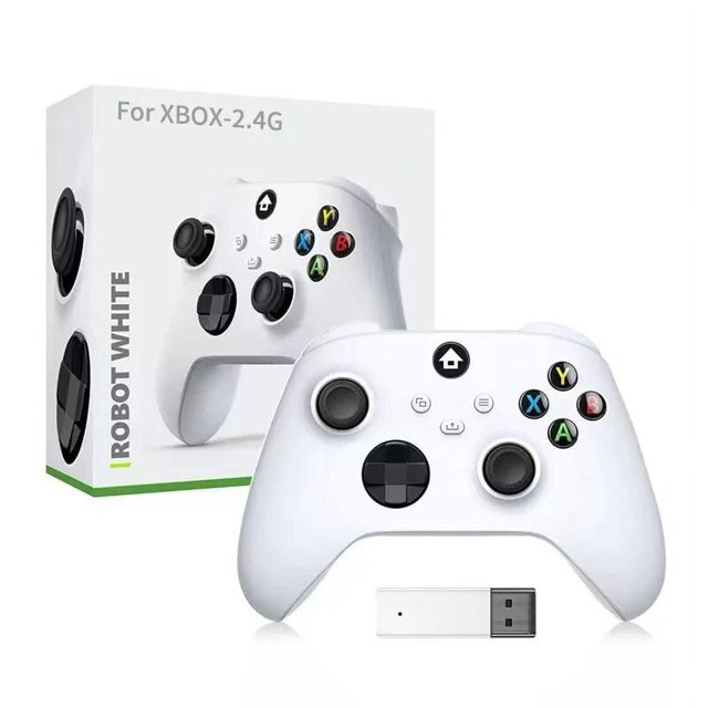 CHOK Manette de Jeu Sans Fil pour Console Xbox One Series X/S, Joysticks avec Récepteur Adaptateur 2,4G pour PC Windows, Manette Camouflage Rouge