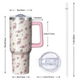 thumbnail image 3 of Christmas Travel Mug with Straw and Handle, Holiday Coffee Tumbler for Hot Drinks, 3 of 7