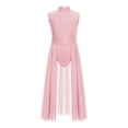 thumbnail image 3 of Zaldita Kids Girls Sleeveless Floral Lace Lyrical Dance Dress Ballet Leotard Dress Latin Contemporary Modern Dancewear Pink 6, 3 of 7