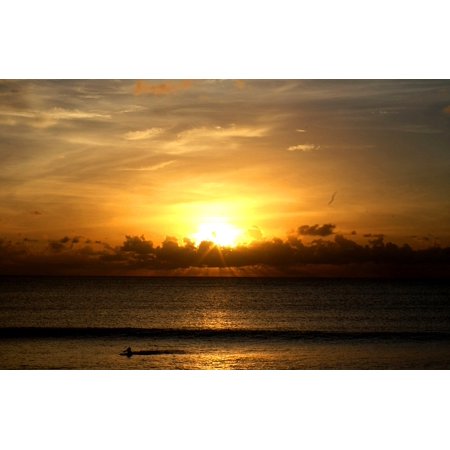 Laminated Poster Sunset Pantai Kuta Bali Beach Asian Indonesia Poster Print 24 X 36