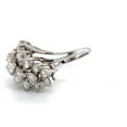 thumbnail image 4 of Diamond Waterfall Ring, Slanted Pave Set Diamond Ring, Women's Cocktail Partywear Ring, 2.3 Ct Simulated Diamond, 925 Sterling Silver, Bypass Engagement Ring, 4 of 5