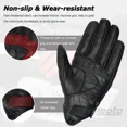 thumbnail image 6 of MJMOTO Vintage Leather Motorcycle Cycling Gloves Touchscreen Offroad Hard Shell Protection Motorbike Glove Comfort Breathable, 6 of 9