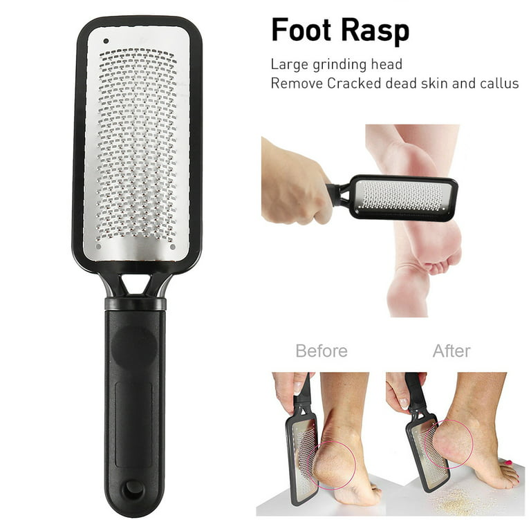 Stainless steel file Foot rasp foot file ， Best Foot care pedicure metal  surface tool to remove hard skin. - black