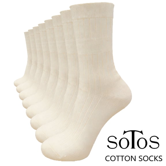 SOTOS Women Calf Socks Athletic Crew Sock Casual, Cute, Soft, Cotton, Above Ankle, Gifts