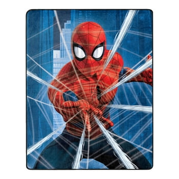 Marvel Spider-Man Silk Touch Throw Blanket, "Web City Blues", 40x50, 1 each