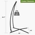 thumbnail image 4 of Pirecart Hammock Chair C Stand, Steel Solid Hammock Rack Stand for Hanging Hammock Chairs, Air Porch, Tree Tent, Indoor Outdoor (Stand Only), 4 of 5