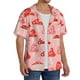 thumbnail image 2 of Fotbe Cute Mushroom1 Camisa Estampada de Manga Corta para Hombre, Casual de Verano, Estilo Playero, Sin Arrugas-Large, 2 of 5
