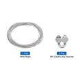 thumbnail image 3 of Uxcell 1/16 Clear Vinyl Coated Wire Rope 20ft Galvanized Steel with 2PCS M3 Loop Sleeves, 3 of 7