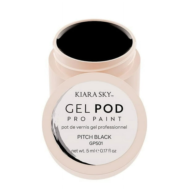 Cápsula de pintura en gel para decoración de uñas KIARA SKY Pitch Black, 5 ml