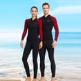 thumbnail image 4 of Tops de traje de neopreno de 1,5 mm de neopreno de 1,5 mm Trabajos de neopreno sol-a prueba de sol Natación Canoa Scuba para aeróbicos de agua Buceo Snorkeling en agua fría Red L seitruly OD003633-09B, 4 of 7