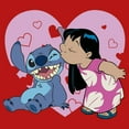 thumbnail image 2 of Girl's Lilo & Stitch Valentine's Day Kisses  Graphic Tee Red Large, 2 of 5