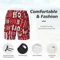 thumbnail image 5 of Balery Ho Pattern Funny Christmas Mens Swim Trunks Swim Shorts for Men Quick Dry Inseam Beach Shorts with Compression Liner Pocket-3X-Large, 5 of 9