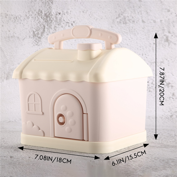 Money Box with 3D Sticker Kawaii Piggy Bank for Kids Adults Savings Box