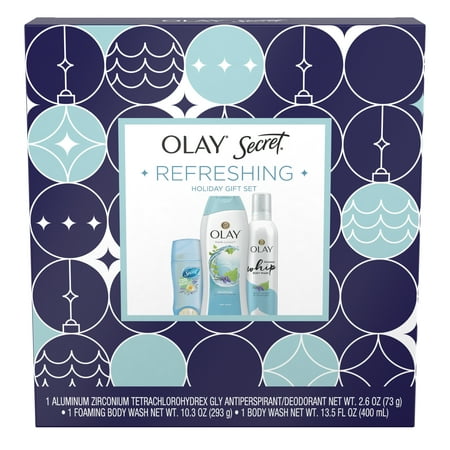 Olay Holiday Gift Pack (Fresh Outlast Body Wash + Secret Clear Gel Antiperspirant + Foaming Whip Body Wash)