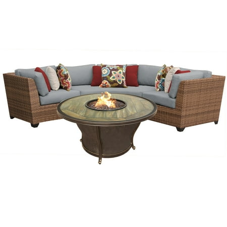 Tuscan 4 Piece Outdoor Wicker Patio Furniture Set 04g Walmart Com