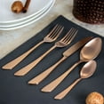 thumbnail image 5 of Megachef  20 Piece Gibbous Flatware Utensil Set with Stainless Steel Silverware Metal Service, Rose Gold Matte, 5 of 5