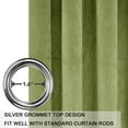 thumbnail image 3 of Velvet Curtains with Grommet for Home Office, Thermal Insulated Super Soft Privacy Noise Reducing Light Filtering Velvet Drapes, 2 Panels, 3 of 7