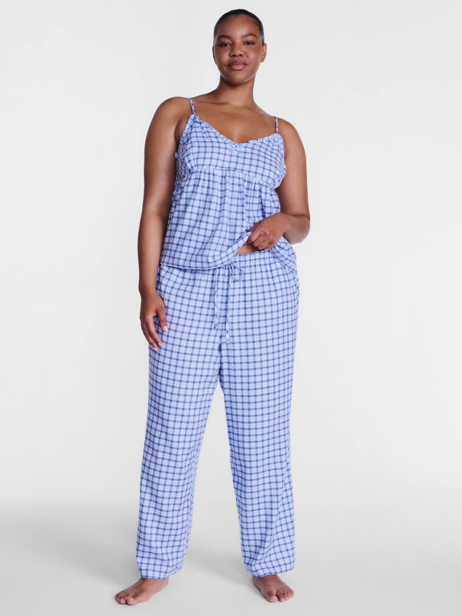 Joyspun Women's Flannel Sleep Pants, 30” Inseam, Sizes XS-3X